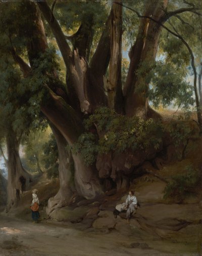 Italian Treescape (vei nær Albano) av Anselm Feuerbach
