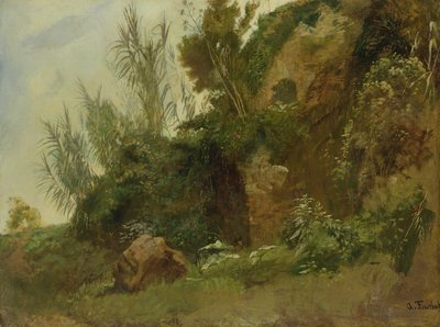 Landskapsstudie ved Baths of Caracalla av Anselm Feuerbach