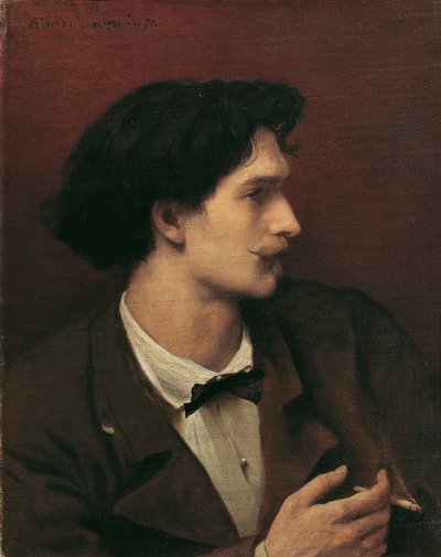 Selvportrett med sigarett av Anselm Feuerbach