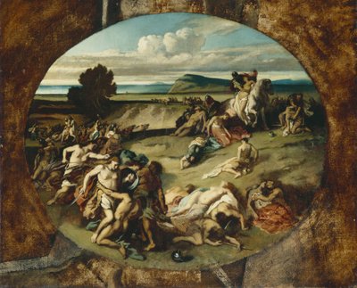 Slaget ved Amazonas, 1857 av Anselm Feuerbach