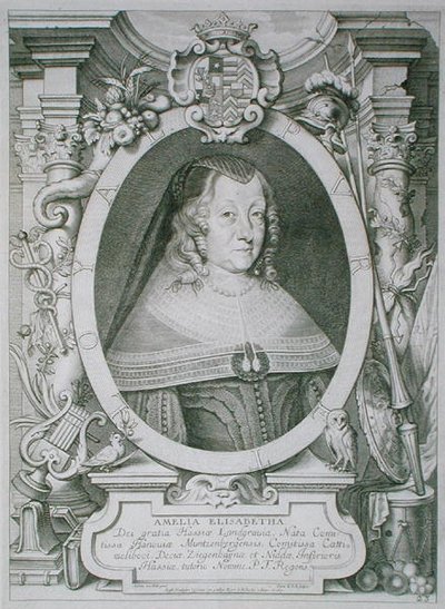 Amalie Elisabeth av Hanau-Muntzenberg (1602-51) fra 