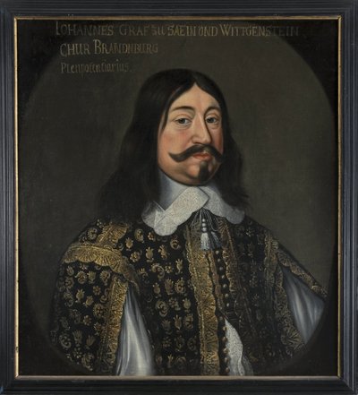 John VIII greve av Sayn Wittgenstein Hohenstein - Portrett av John VIII (1601-1657), greve av Sayn-Wittgenstein-Hohenstein, av Hulle, Anselm van, etter (1601-etter 1674). Olje på lerret. Mål: 73x64 cm. Nasjonalmuseet Stockholm av Anselmus van (after) Hulle