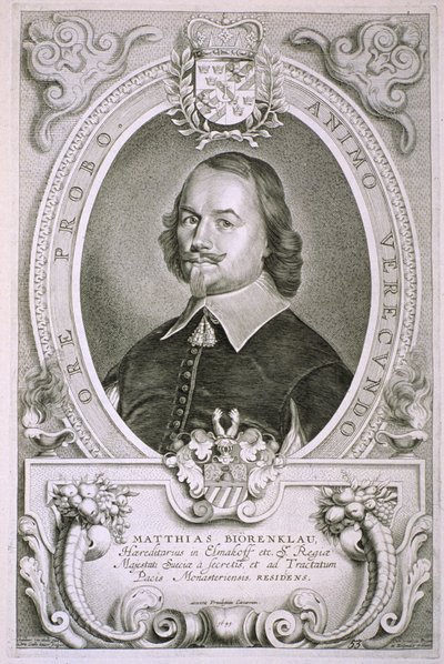 Matthias Mylonius Biorenklou (1607-71) fra 'Portraits of Illustrious Men', utgitt 1706 av Anselmus van Hulle