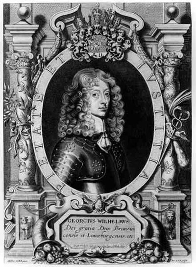 Portrett av George Wilhelm, kurfyrst av Brandenburg (1595-1640), gravert av Petr de Iode av Anselmus van Hulle