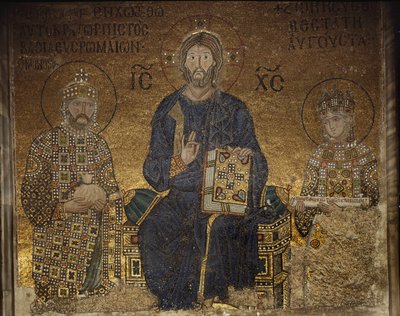 Zoe-mosaikken av Anthemius of and Miletus Isidore of Tralles