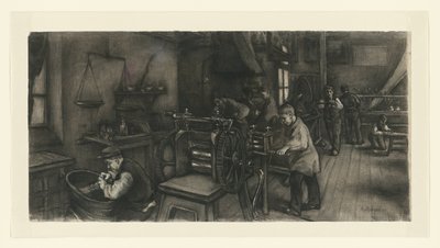 Verksted i sølvfabrikken av Anthon Gerhard Alexander van Rappard