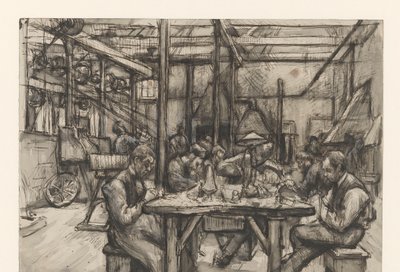 Verksted i sølvfabrikken i Begeer av Anthon Gerhard Alexander van Rappard
