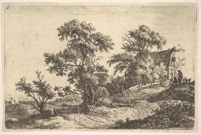 En hytte på en høyde. av Anthonie Waterloo