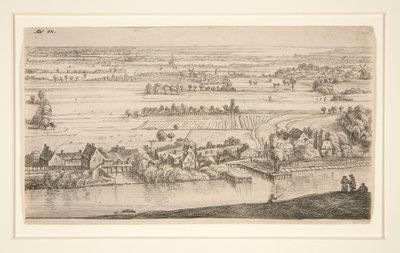 Landsbyen ved kanalen av Anthonie Waterloo