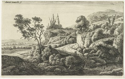 Sti ved en bekk Ulike landskap (serietittel) av Anthonie Waterloo