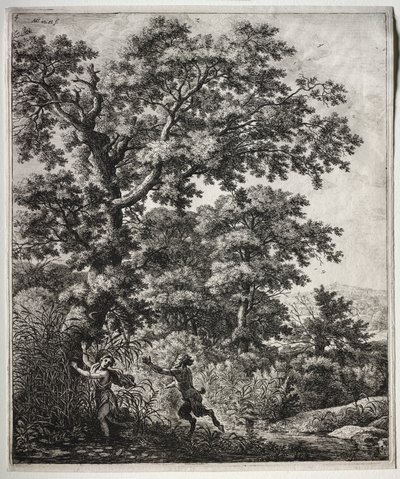 Pan og Syrinx. av Anthonie Waterloo
