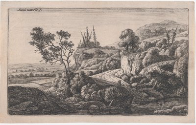 Stier som fører til en bekk, 1600-tallet. av Anthonie Waterloo