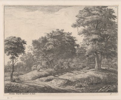 Shepherd Sleeping on a Hummock, 1600-tallet. av Anthonie Waterloo