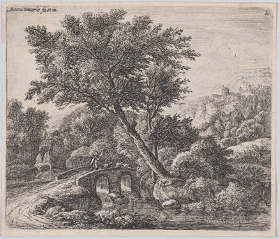 Hyrde på en liten bro, 1600-tallet. av Anthonie Waterloo