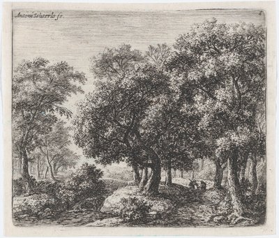 Forest Lane Les Deux Cavaliers, 1600-tallet. av Anthonie Waterloo