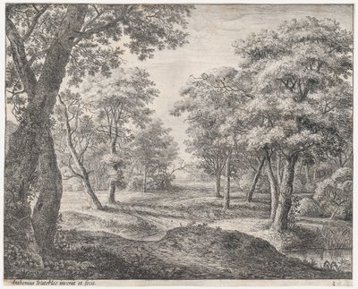 Veien gjennom skogen, 1600-tallet. av Anthonie Waterloo