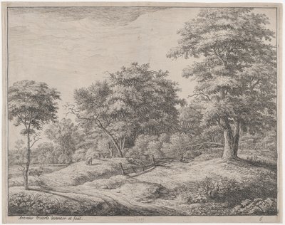 Hyrden sover på en liten bakke, 1600-tallet. av Anthonie Waterloo