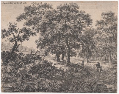 De tre trærne, 1600-tallet. av Anthonie Waterloo