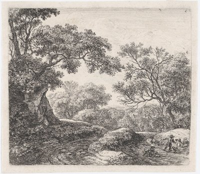 Three Boys and their Dogs The Alley in the Wood, 1600-tallet. av Anthonie Waterloo