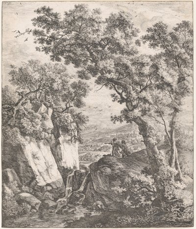 Tobias og engelen, 1600-tallet. av Anthonie Waterloo