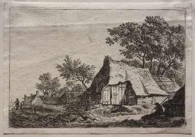Tolv landskap: Plate I, The Small Hamlet av Anthonie Waterloo