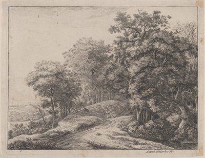 Two Men in a Hollow, 1600-tallet. av Anthonie Waterloo