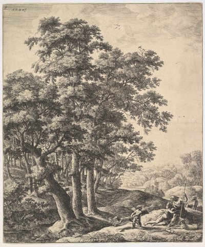 Venus og Adonis. av Anthonie Waterloo
