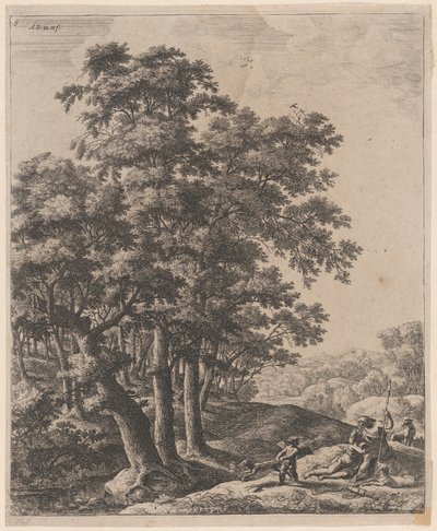 Venus og Adonis, 1600-tallet. av Anthonie Waterloo
