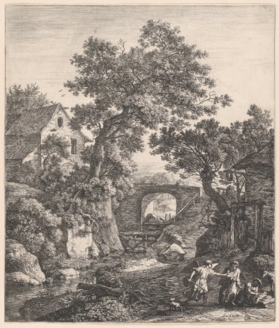 Zipporah omskjærer sønnen sin, 1600-tallet. av Anthonie Waterloo