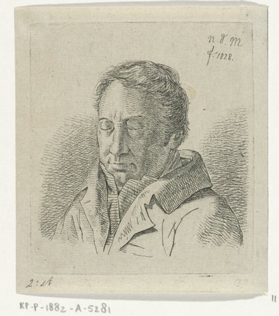 Mann med lukkede øyne av Anthonie Willem Hendrik Nolthenius de Man