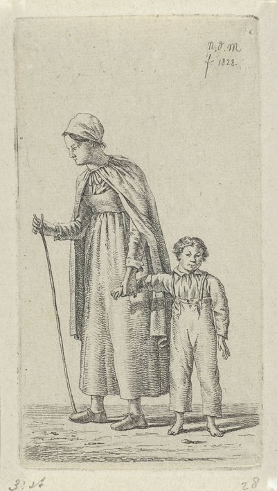 Mor med barn i armen 12 studiefigurer (serietittel) av Anthonie Willem Hendrik Nolthenius de Man