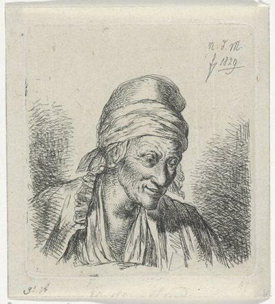 Gammel kvinne til høyre av Anthonie Willem Hendrik Nolthenius de Man