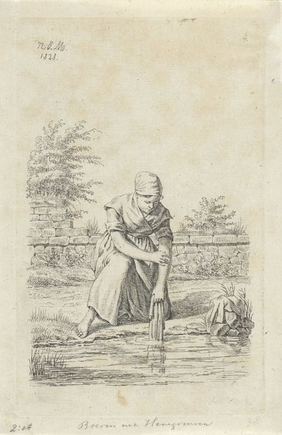 Voksende kvinne fra Hainaut Bonde fra Hainaut (tittel på objekt) Bønder og kvinnelige bønder fra Storbritannia av Nederland (serietittel) av Anthonie Willem Hendrik Nolthenius de Man