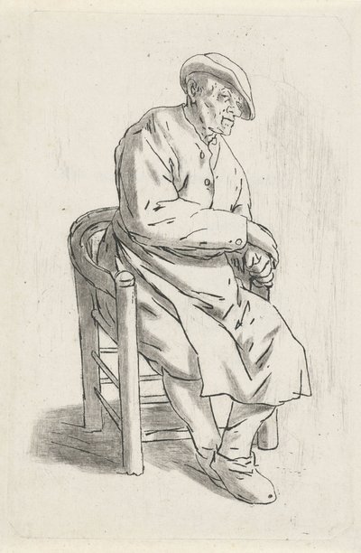 Sittende mann i en lenestol av Anthonie Willem Hendrik Nolthenius de Man