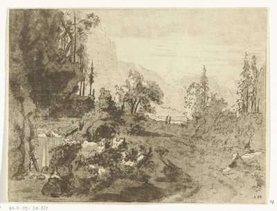 Fjelllandskap av Anthonie van den Bos