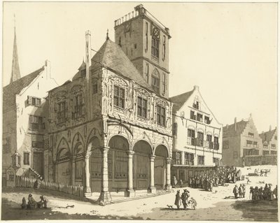 Det gamle rådhuset i Amsterdam av Anthonie van den Bos