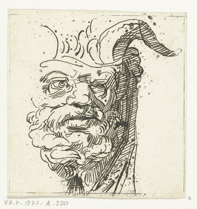 Hodet til en satyr av Anthonie van den Bos