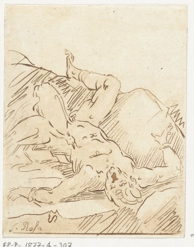 Prometheus lenket av Anthonie van den Bos