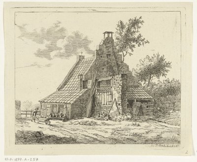 Ruin av huset Snaatburg i Maarssen av Anthonie van den Bos