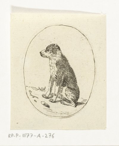 sittende hund av Anthonie van den Bos