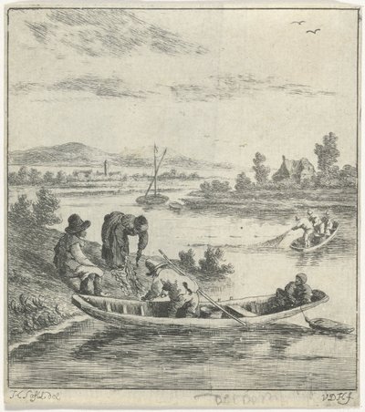 Fiskere på en elv av Anthonij van der Haer