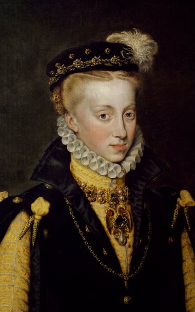 Porträt von Anna von Österreich, Königin von Spanien 1570 von Anthonis van Dashorst (c.1519-1576/77) Mor