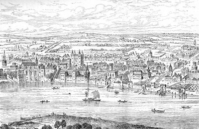 London fra Temple Bar til Charing Cross, 1543 1897 av Anthonis van den Wyngaerde