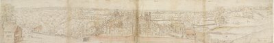 Oatlands Palace fra sør, 1559. Verso: Richmond Palace and Roofs of Oatlands, 1559 av Anthonis van den Wyngaerde