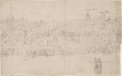Panorama av London sett fra Southwark: St Paul