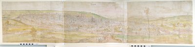 Panoramautsikt over Brussel fra nord, 1558 av Anthonis van den Wyngaerde