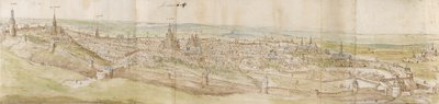 Panoramautsikt over Leuven fra nordvest, c1550-1570 av Anthonis van den Wyngaerde