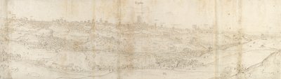 Panoramautsikt over Segovia fra øst, c1550-1560 av Anthonis van den Wyngaerde