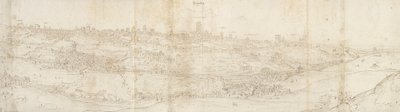 Panoramautsikt over Segovia fra øst, c1560-1570 av Anthonis van den Wyngaerde