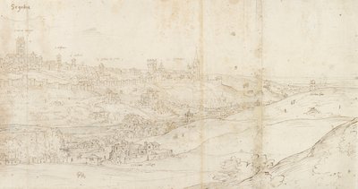 Panoramautsikt over Segovia fra øst, c1560-1570 av Anthonis van den Wyngaerde